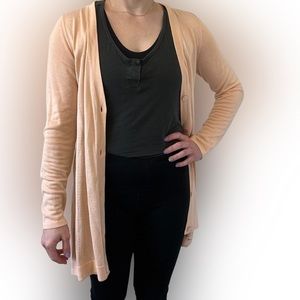 Light pink silk Per Se cardigan